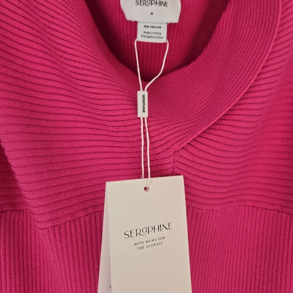 Seraphine Tight Pink Sweater Maternitt Dress
